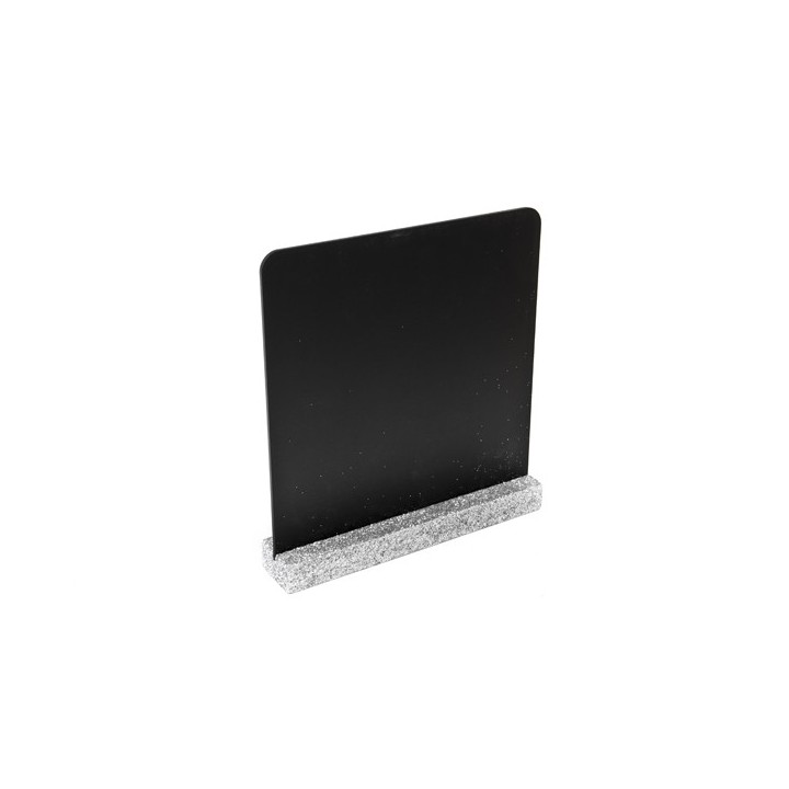 Ardoise menu double face argent pailleté - Décoration de table