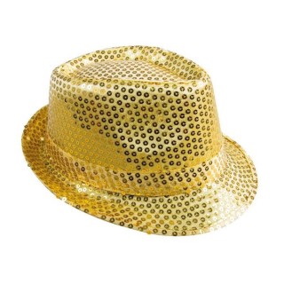 Chapeau borsalino sequin or