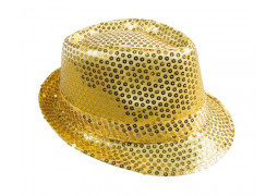 Chapeau borsalino sequin or