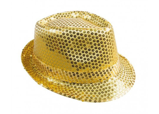 Chapeau borsalino sequin or