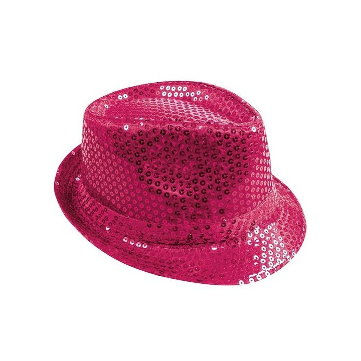 Chapeau borsalino sequin fuchsia