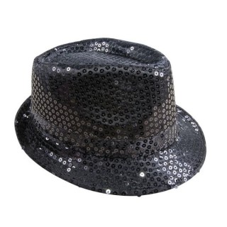 Chapeau borsalino sequin noir