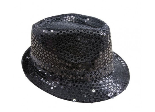 Chapeau borsalino sequin noir