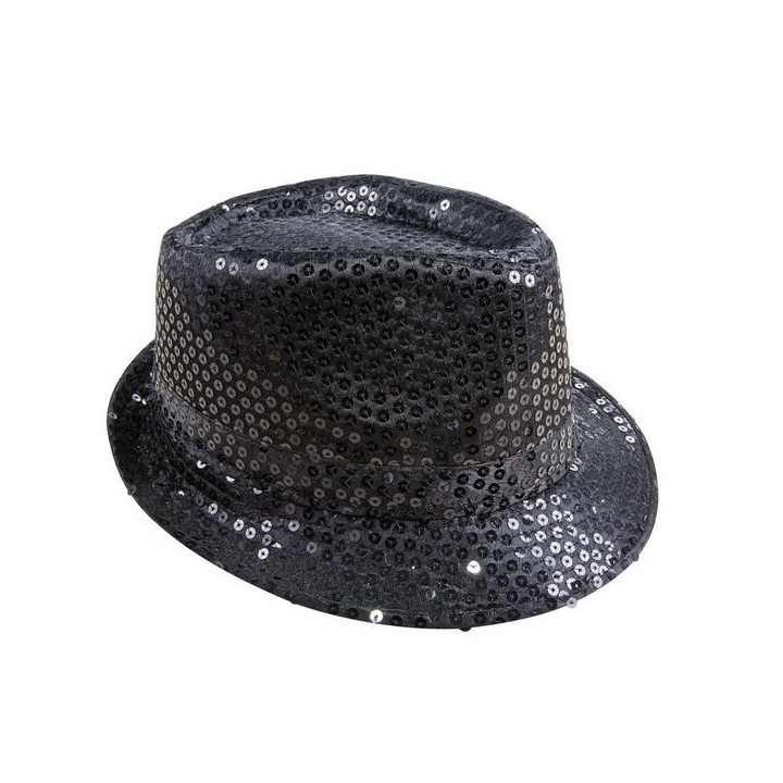 Chapeau borsalino sequin noir