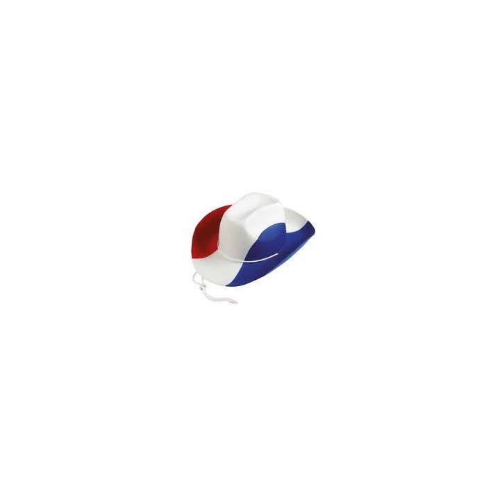 Chapeau cow-boy bleu/blanc/rouge