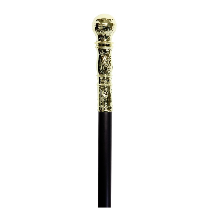 Canne noire avec pommeau or