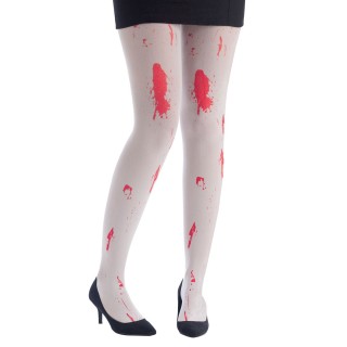 Collant blanc impression sang