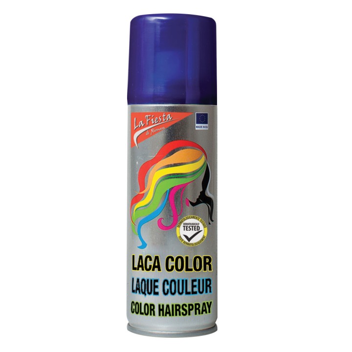 Laque cheveux bleu