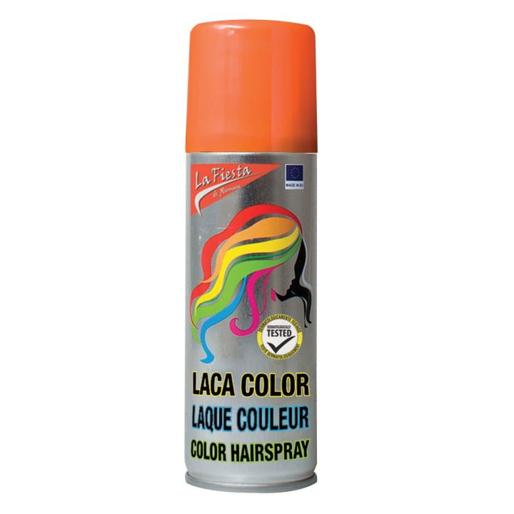 Laque cheveux orange