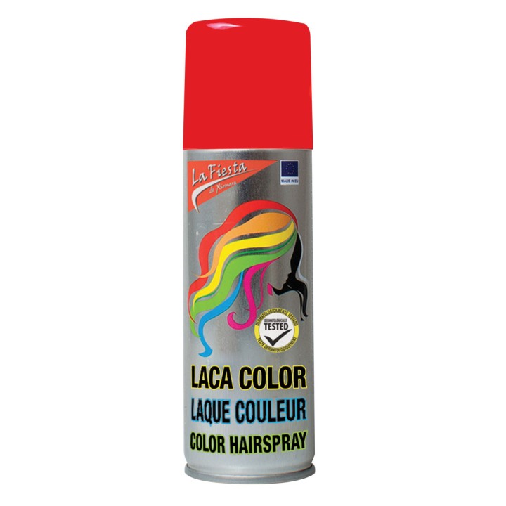 Laque cheveux rouge