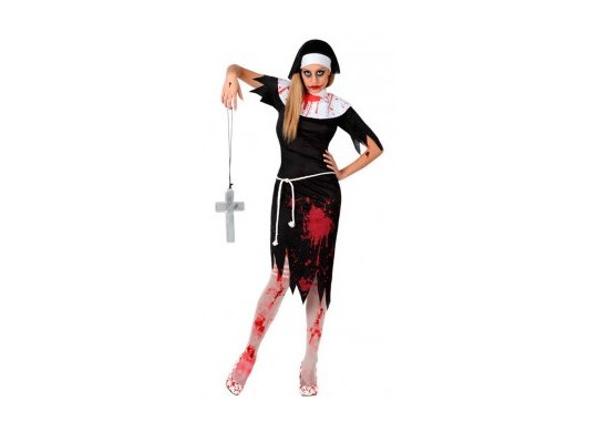 Costume femme religieuse ensanglantée
