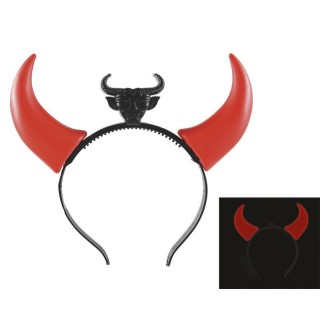 Serre tête diable lumineux - Accessoires - Halloween