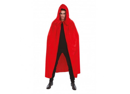 Cape adulte velours rouge