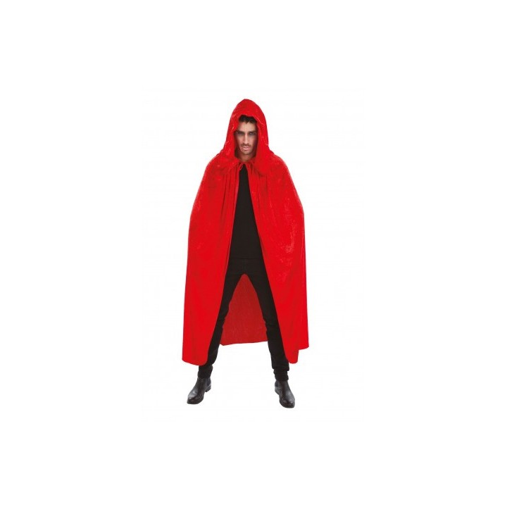 Cape adulte velours rouge