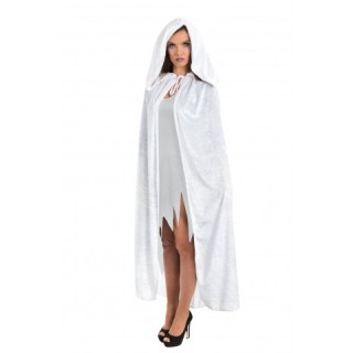 Cape adulte velours blanche