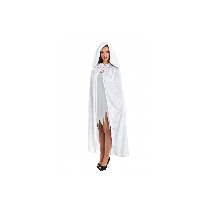 Cape adulte velours blanche