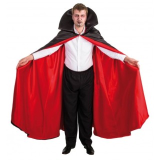 Cape adulte tissu rouge et noire