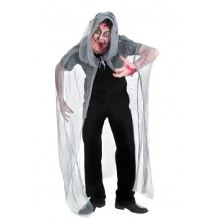 Cape adulte tissu grise - Costume adulte - Halloween