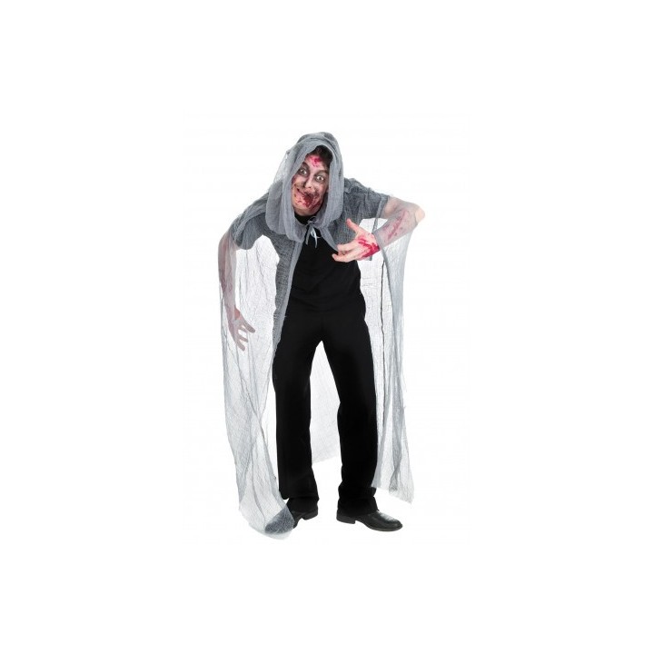 Cape adulte tissu grise - Costume adulte - Halloween