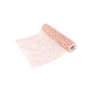 Chemin de table glitter rose or