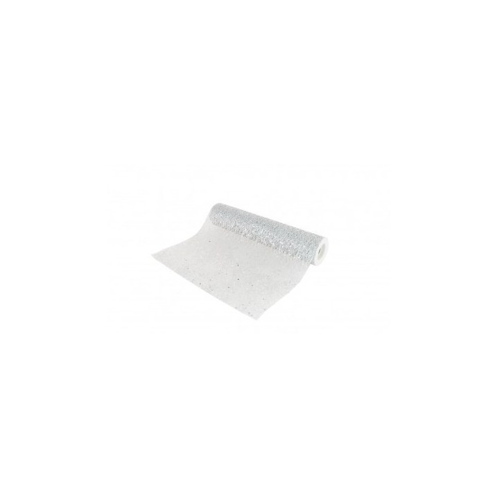 Chemin de table glitter argent
