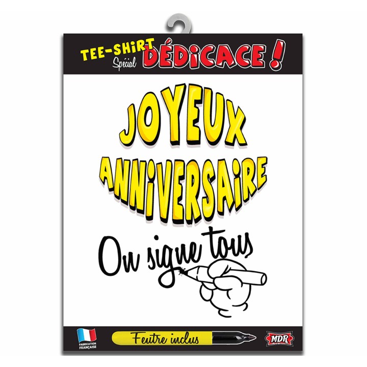 T-shirt à dédicacer - Joyeux anniversaire - anniversaire - Article de Fête