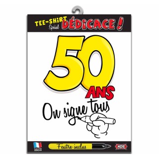 T-shirt à dédicacer 50 ans - anniversaire - Article de Fête