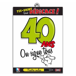 T-shirt à dédicacer 40 ans - anniversaire - Article de Fête