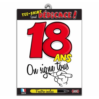T-shirt à dédicacer 18 ans - anniversaire - Article de Fête