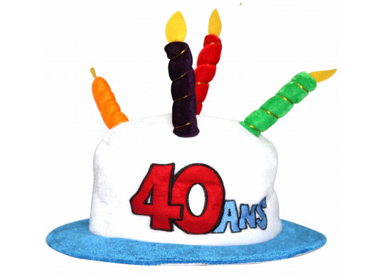 Chapeau anniversaire 40 ans - Article de fête