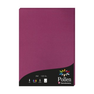 Papier A4 framboise 120gr par 50