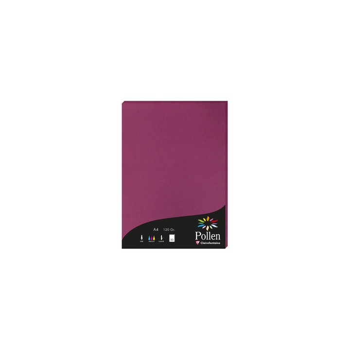 Papier A4 framboise 120gr par 50