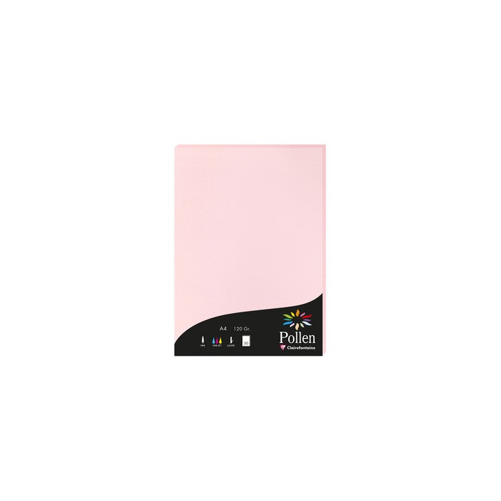 Papier A4 rose 120gr par 50