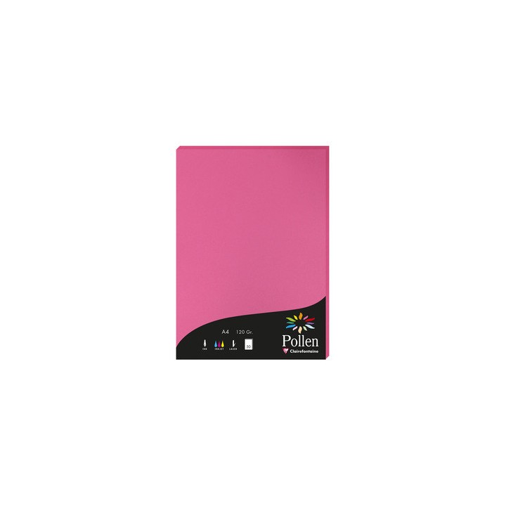 Papier A4 fuschia 120gr par 50