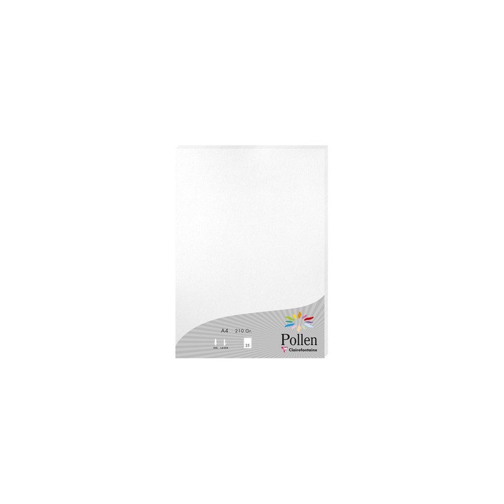 Papier A4 Blanc irisé 210gr par 25