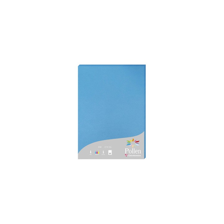 Papier A4 Bleu turquoise 210gr par 25