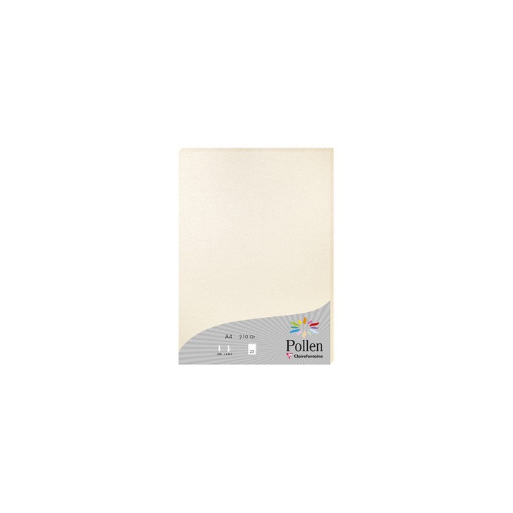 Papier A4 Ivoire irisé 210gr par 25