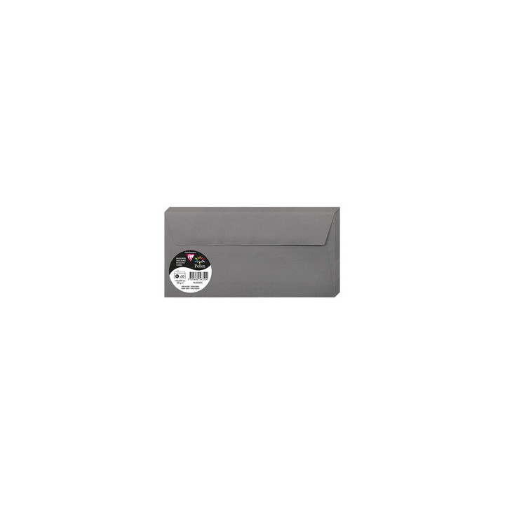 Enveloppes 11x22cms gris acier par 20