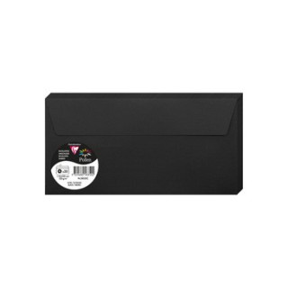 Enveloppes 11x22cms noir par 20