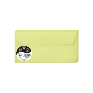 Enveloppes 11x22cms vert bourgeon par 20