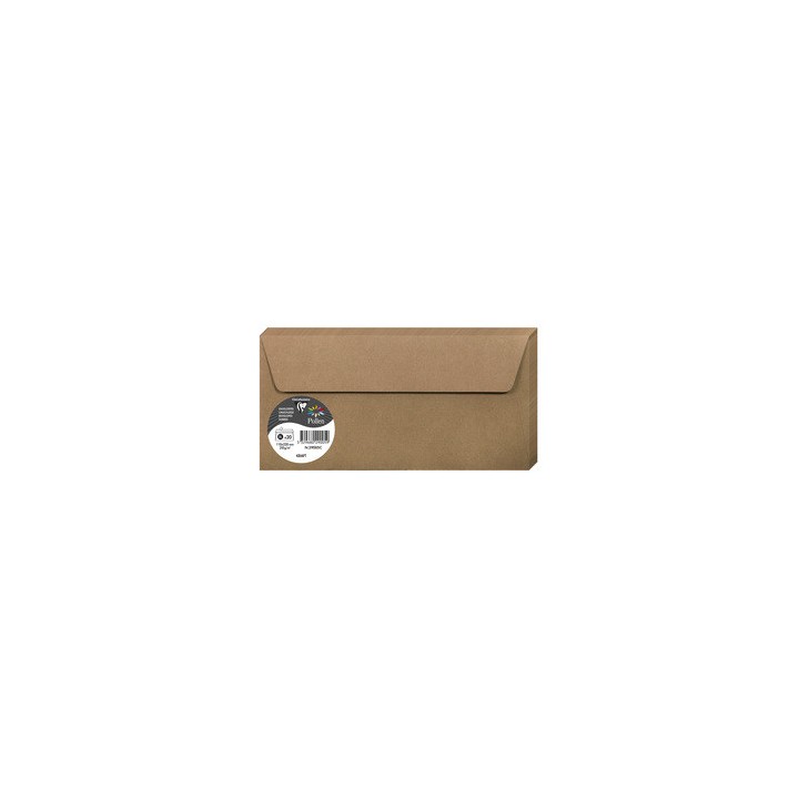 Enveloppes 11x22cms kraft par 20
