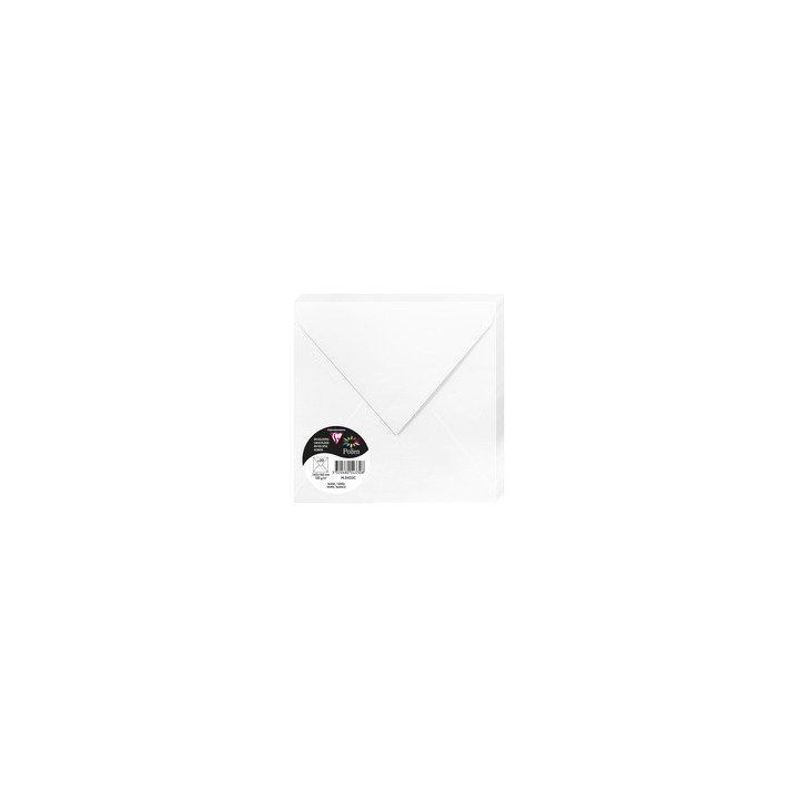 Enveloppes 16,5x16,5cms blanches par 20