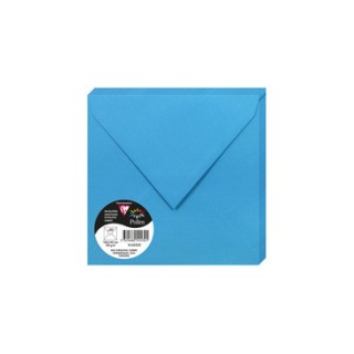 Enveloppes 16,5x16,5cms bleu turquoise par 20