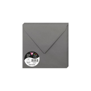 Enveloppes 16,5x16,5cms gris acier par 20