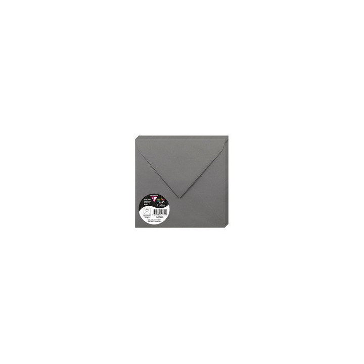 Enveloppes 16,5x16,5cms gris acier par 20