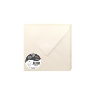 Enveloppes 16,5x16,5cms ivoire irisé par 20