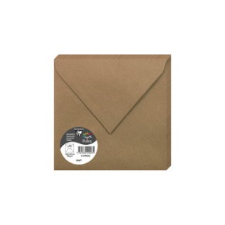 Enveloppes 16,5x16,5cms kraft par 20