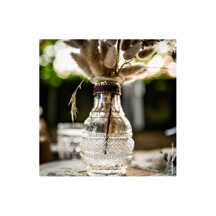 Vase gravure ancienne 7x13cm - Article de fête