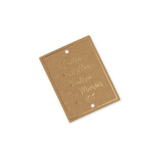 10 Étiquettes cierge magique kraft/or - Article de fête