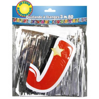 Guirlande lametta joyeux anniversaire